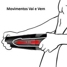 Foto 5 do produto Masturbador Masculino em Formato de Lanterna Recarregável com 7 Movimentos Vai e Vem, Gemidos e Ventosa  - Dibe Alecia | 13,5 x 3 cm
