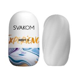 Masturbador em Silicone com Textura Interna em Espirais e Listras - Svakom Hedy X Experience
