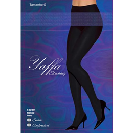 Meia Calça Preta Fio 80 - Yaffa Lingerie | Tamanho Único
