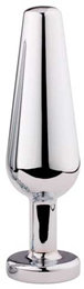 Foto 2 do produto Metallic Love - Plug Anal em Alumínio Cromado com Forma de Cone - 13 x 3,5 cm