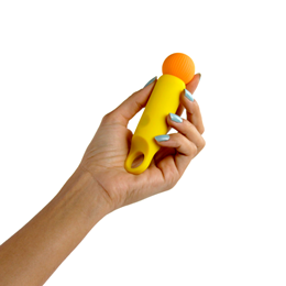 Mini Vibrador Massageador em Silicone com 10 Modos de Vibração e Carregamento via Cabo USB - Topo Toys | 12,8 x  3,1 cm