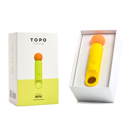 Mini Vibrador Massageador em Silicone com 10 Modos de Vibração e Carregamento via Cabo USB - Topo Toys | 12,8 x  3,1 cm