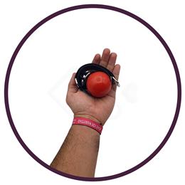 Foto 2 do produto Mordaça Bola com Regulagem em Couro - La Pimienta | Cor: Vermelho