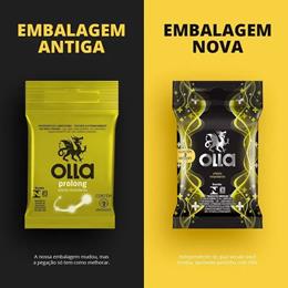 Preservativo Lubrificado que Retarda a Ejaculação Precoce - Olla Efeito Retardante - 3 Unidades