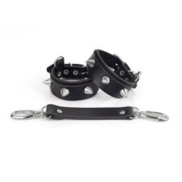 Foto 2 do produto Par de Braceletes Hard com Spikes e Mini Distanciador - New Star Couro