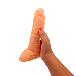 Pênis Realístico em Silicone com Glande, Veias Super Salientes e  Escroto - Magic Sexy | 18,5 x 5,5 cm