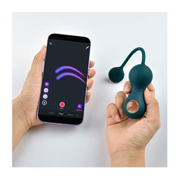 Peso para Pompoar em Silicone com 10 Modos de Vibração, Recarregável e App Control - Magic Motion Crystal Smart Kegel Vibrator | 8 x 3,3 cm