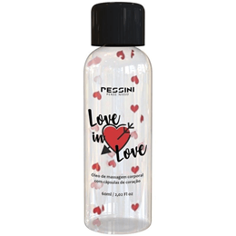 Óleo de Massagem Corporal com Esfoliantes - Pessini Love in Love - 60 ml