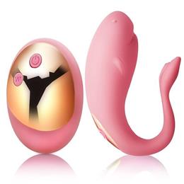 Foto 1 do produto Vibrador de Casal Flexível em Formato de Tubarão com 10 Modos de Vibração, Controle Remoto sem Fio e Recarregável | Disponível em 3 Cores