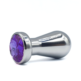 Plug Anal em Aço Inoxidável com Detalhe de Joia na Base - 6,8 x 3,9 cm | Disponível em 5 Cores