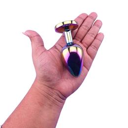 Plug Anal Colorido "G" no Formato Cônico com Detalhe de Pedra Brilhante na Base - Sexy Import | 9,4 x 3,9 cm | Disponível em 5 Cores