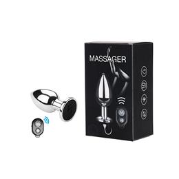Plug Anal Cônico com 10 Modos de Vibração, Controle Remoto Sem Fio e Carregamento Via Cabo USB Magnético - Massager | 6 x 2,7 cm
