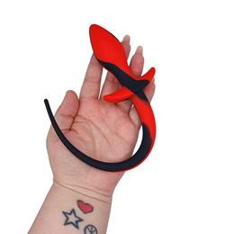 Plug Anal Cônico em Silicone com Rabinho - Gecko | 7,5 x 3 cm