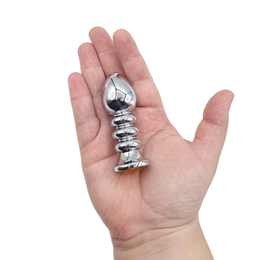 Plug Anal Cromado Tamanho "P" com Formato Cônico e Detalhe de Joia - Lust Metal Anal Screw | Disponível em 11 Cores