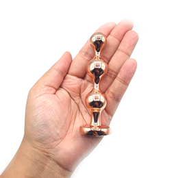 Plug Anal Cromado no Tamanho P com Base - Gender X Gold Digger Small | 9,2 x 2,2 cm
