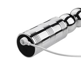 Plug Anal Escalonado em Aço com 10 Modos de Vibração e Carregamento via Cabo USB Magnético - Runyu | 14,5 x 3 cm