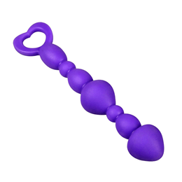 Foto 5 do produto Plug Anal Escalonado em Silicone com Anel de Segurança | 15,5 x 2,5 cm