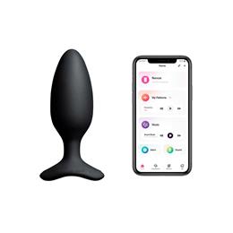 Plug Anal ''M'' no Formato Cônico em Silicone com Base de Segurança, 7 Modos de Vibração e Controle Via Aplicativo - Lovense Hush 2  | 11 x 4,4 cm