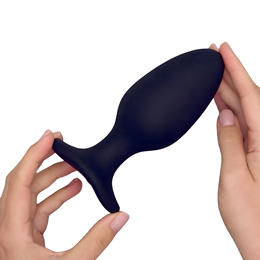 Plug Anal ''G'' no Formato Cônico em Silicone com Base de Segurança, 7 Modos de Vibração e Controle Via Aplicativo - Lovense Hush 2 L  | 13,2 x 5,6 cm