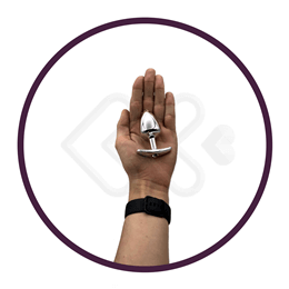 Plug Anal "M" Cônico em Metal com Joia e Base Removível - Hard - 6,8 x 3,2 cm | Disponível em 7 Cores