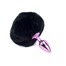 Plug Anal Tamanho ''P'' em Metal com Pompom - 5,4 x 2,6 cm | Hard | Disponível em 10 Cores