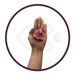 Plug Anal "P" Cônico em Metal com Joia e Base Removível - Hard | 5,8 x 2,6 cm | Disponível em 7 Cores