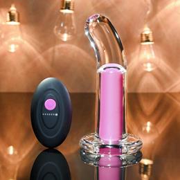 Plug Anal Recarregável Cristalino com Controle Remoto e 10 Vibrações -  Gender X Pink Paradise | 11 x 2,7 cm