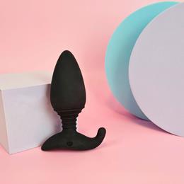 Plug Anal Recarregável em Silicone com Base de Segurança, Formato Cônico, 7 Modos de Vibração e Controle Via Aplicativo - Lovense Hush | 12,7 x 4,4 cm