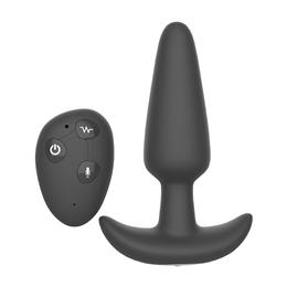 Plug Anal em Silicone Cônico com 10 Modos de Vibração, Controle Remoto sem Fio e Controle de Voz - Roy Nv Toys | 8,5 x 3,4 cm