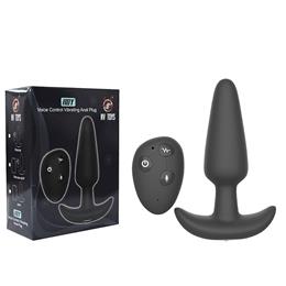 Plug Anal em Silicone Cônico com 10 Modos de Vibração, Controle Remoto sem Fio e Controle de Voz - Roy Nv Toys | 8,5 x 3,4 cm