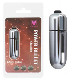 Cápsula Vibratória Metálica com Única Vibração e Resistente à Água - Power Bullet Mini Vibe | 5,5 x 1,5 cm | Disponível em 4 Cores