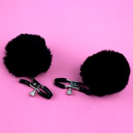 Prendedores para Mamilos Feito em Metal com Ajuste de Pressão e Pompom - 3R Import