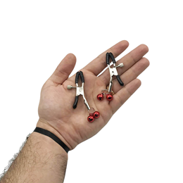 Foto 8 do produto Prendedores para Seios Feito em Metal com Ajuste de Pressão e Guizos - 3R Import | Disponível em 6 Cores