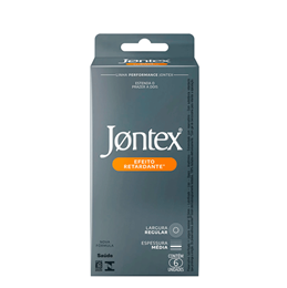 Preservativo com Efeito Retardante e Espessura Média - Jontex Linha Performance | 6 Unidades