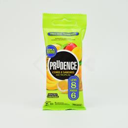Preservativo Mix Tropical Cores e Sabores - Prudence | 8 Unidades