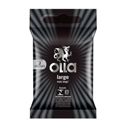 Preservativo Largo com 56 mm - Olla Large | 3 Unidades