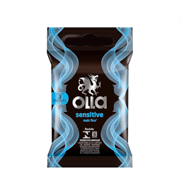 Preservativo Fino que Proporciona a Sensação de Usar Nada - Olla Sensitive| 3 Unidades
