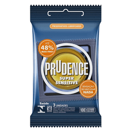 Preservativo Extra Fino que Traz a Sensação de Usar Nada - Prudence Super Sensitive | 3 Unidades