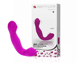 Vibrador Strapless Recarregável com 30 Modos de Vibração, à Prova D'Água - Pretty Love Angelo | 18,7 x 4,1 cm