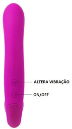 Vibrador Strapless Recarregável com  30 Variações de Vibração - Pretty Love Augus  | 21,5 x 3,5 cm