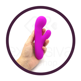 Vibrador Estimulador de Clítoris e Ponto G em Silicone com 30 Modos de Vibração e Recarregável - Pretty Love Berger - 14,5 x 3,8cm