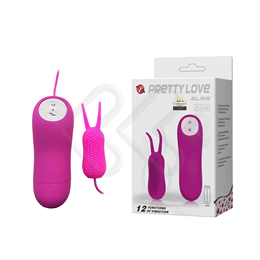 Mini Cápsula Estimuladora de Clítoris com 12 Modos de Vibração e Controle com Fio - Pretty Love Blair | 6,2 x 1,8 cm