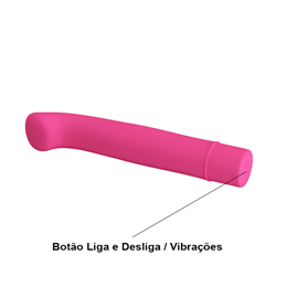Foto 3 do produto Vibrador Estimulador de Ponto G em Silicone com 10 Modos de Vibração e Ponta Achatada - Pretty Love Bogey | 12,5 x 2,6 cm | Disponível em 2 Cores