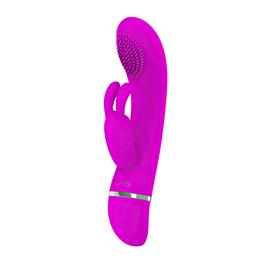 Vibrador Ponto G com 3 Intensidades de Pulsação e Estimulador Clitoriano com 7 Funções de Vibração - Pretty Love Sog | 19 x 3,5 cm