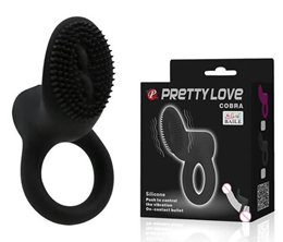 Anel Peniano em Silicone com Vibração Única - Pretty Love Cobra | 7 x 4 cm