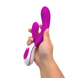 Vibrador Estimulador de Ponto G e Clítoris Recarregável em Silicone Soft Touch com 12 Modos de Vibração - Pretty Love Colby | 11,5 x 3,4 cm