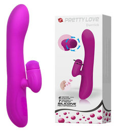 Foto 1 do produto Pretty Love Derrick - Vibrador de Ponto G Recarregável com Estimulador Clitoriano Rotativo com 4 Funções de Rotação e 7 Funções de Vibração - 20,5 x 3,5 cm