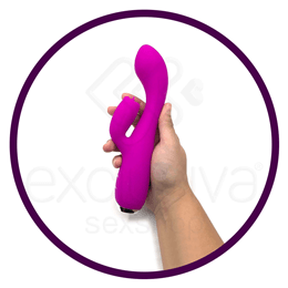 Vibrador Estimulador de Ponto G e Clítoris Recarregável em Silicone com 12 Modos de Vibração e 3 Movimento de Língua - Pretty Love Doreen | 11,3 x 3,8 cm | Disponível em 2 cores
