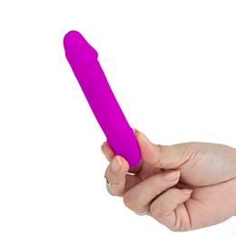 Vibrador em Silicone com Glande Definida e 10 Modos de Vibração - Pretty Love Emily | 9,5 x 2,5 cm