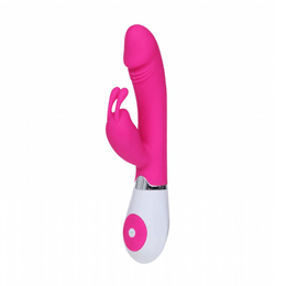Foto 7 do produto Vibrador Estimulador de Ponto G e Clítoris em Forma de Coelho com 30 Níveis de Vibração - Pretty Love Gene | 9,8 x 3 cm | Disponível em 2 Cores